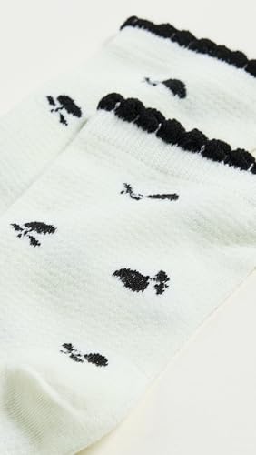 Women's Flower Ribbed Crew Socks3