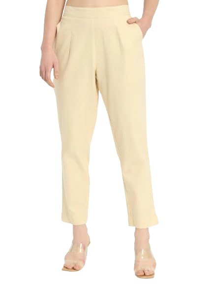 Image of Moirai Cotton Women Trouser Pants Regular Fit Casual Kurti Pants Daily Formal Office Use