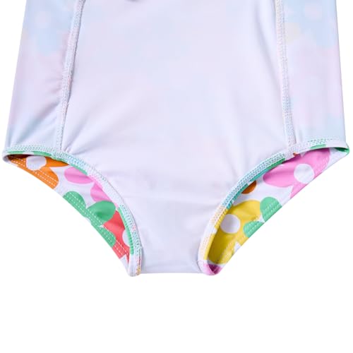 Image of RAISEVERN Baby Girls Swimsuit Ruffles Bathing Suits Cute Beach Sport Swimming Backless Summer One Piece Swimwear 2-7 Years