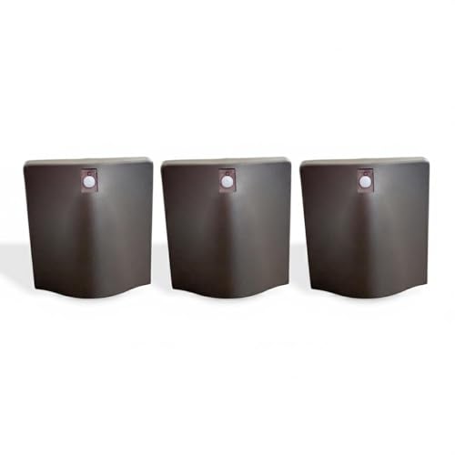 E2 LIGHTING Black Mini Square Wall Sconce with Emergency Battery Outdoor/Indoor Wall Pack Porch...