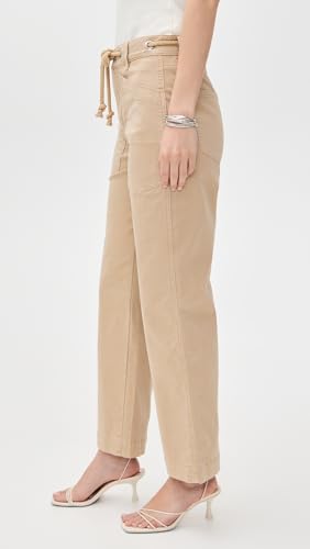Stone Khaki Heather Straight-Leg Twill Pant by Veronica Beard4