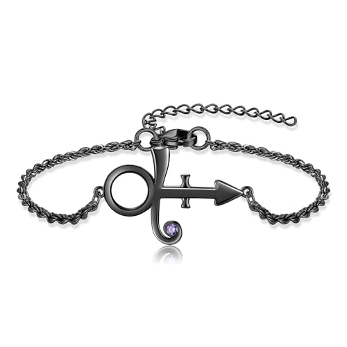 Prince Symbol Bracelet 925 Sterling Silver Prince Symbol Jewelry Gifts for Prince Fans