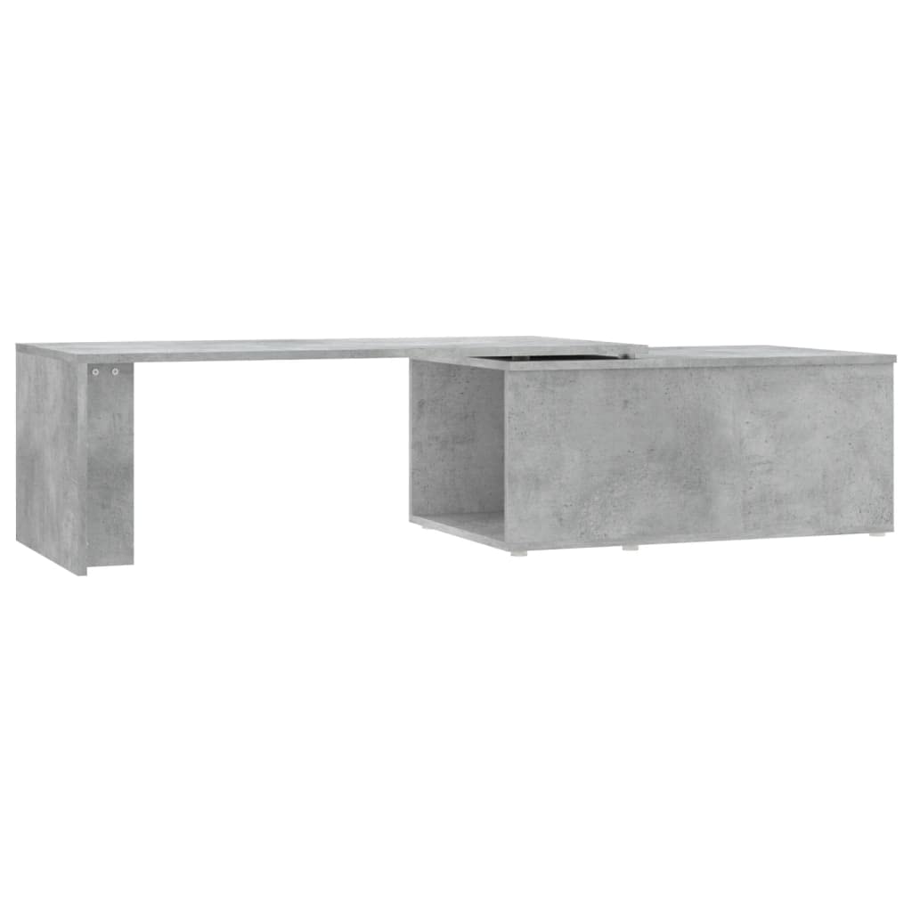 vidaXL Mesa de Centro Mesita Lateral Sofá para Teléfono Té Café Decoración Salón Oficina Sala Estante de Almacenamiento de Contrachapada Gris Hormigón