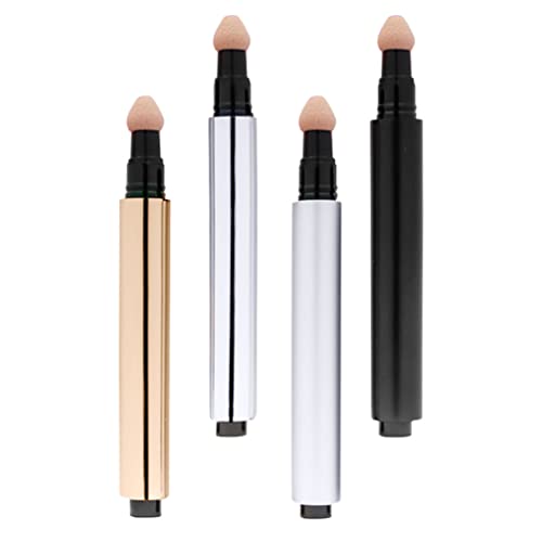 Beaupretty 4Pcs Empty Concealer Tube Small Liquid Foundation Tube 3ML Concealer Dispenser Empty Concealer Pressing Pen BB Cream Tube for Cosmetic Makeup Container