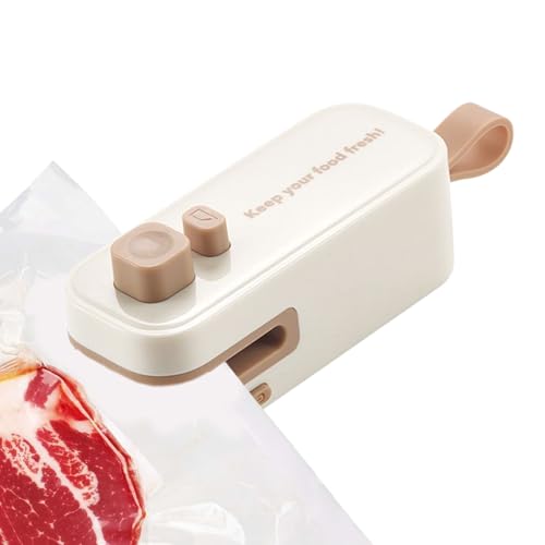 Sellador de bolsas – Máquina selladora térmica de café ligero – Mini máquina de sellado recargable por USB | Clip compacto para mantener la conservación con imán utensilios de cocina para pescado