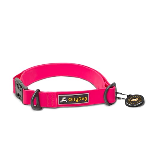 Collier de qualité OllyDog Tilden rose pour chien de taille moyenne