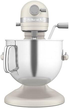 KitchenAid 7-quart bowl-lift stand mixer with stainless steel mixing bowl.