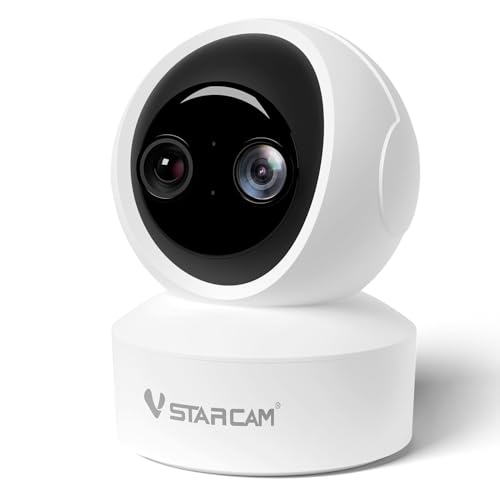 Image of VSTARCAM Dual Lens Indoor Security Camera, 2K QHD with 10X Zomm, 360 Pan-Tilt 2.4GHz with Color Night Vision, Motion Detection, Real-time Alerts, 2-Way Audio, Cloud & SD Card Storage(up to 256GB)