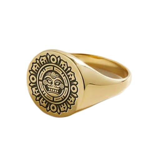 Bague maya ancienne ronde argent hypoallergénique contre les allergies