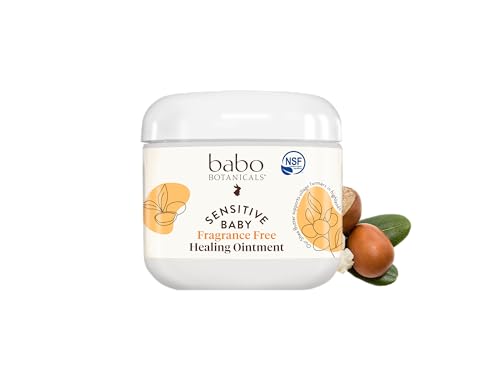 Image of Babo Botanicals Sensitive Baby Fragrance-Free All Natural Healing Ointment - 99% Organic & 1% Colloidal Oat - Steroid-Free - NSF Certified - for Eczema, Irritated/Itchy Skin - Face, Body, Diaper Area