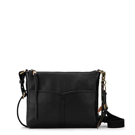 The Sak unisex adult Women's Alameda Leather Crossbody Handbag, Black, One Size US