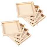 Alasum 8 Stück Stapelbares Puzzle Sortiertablett aus Unbehandeltem Holz 123 X 123cm 3D Puzzle Organizer für Transportables Aufbewahrungstablett für 9 Würfel Puzzleteile Puzzlehalter