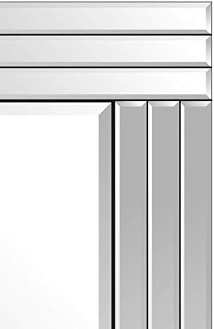 MirrorOutlet Large Venetian Bevelled Wall Mirror 3Ft3X2Ft3 100cm X 70cm, Silver