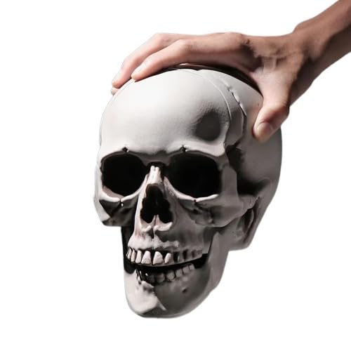 OZKOZK All Size Human Skull Head Skeleton Halloween Style Photo Prop Home Party Decor Game Supplies
