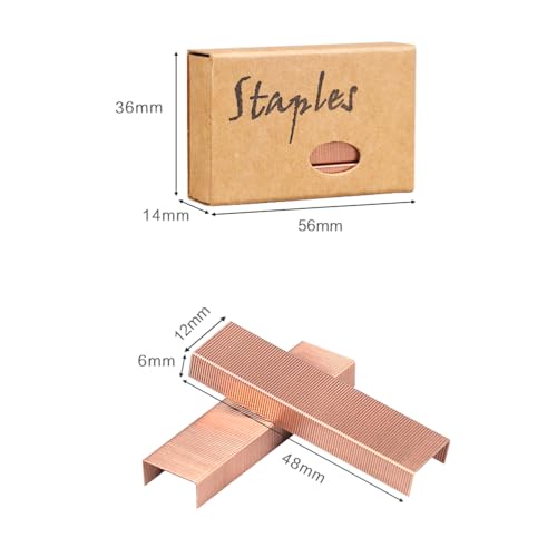 NatSumeBasics 3000 Rose Gold Staples 26/6 Standard Colored Staple Refill for Desk Stapler, 1000 Per Pack, Total 3 Pack Staples (Rose Gold) - Thumbnail 6