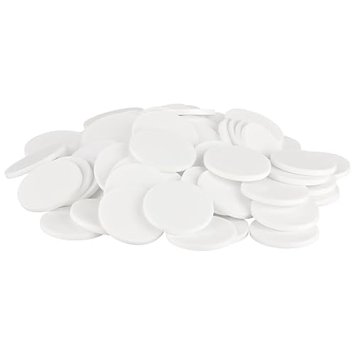 Einkaufswagenchips Rohlinge aus Kunststoff Größe wie 1 Euro Münze, Farbe:weiß, Größe:100 Stück
