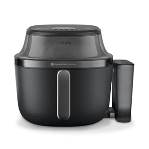 Philips Steam Airfryer 5000 Series Heißluftfritteuse mit Dampfgar-Funktion, Steam, Airfry, SteamFry, 7.2 L, Sichtfenster, PFAS-freie Keramikbeschichtung, automatische Dampfreinigung (NA540/00)