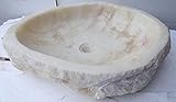 Unidad de medida: kg Marblechic - Lavabo de ónice transparente piedra dpm054 cm 59x44x15 Crema Sasso lavabo Sink