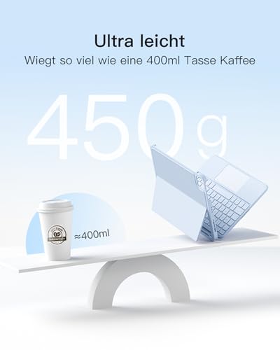 Inateck Hülle mit Tastatur für iPad 11(A16)/10. Gen, Ultraleicht 450g – Ansicht 3