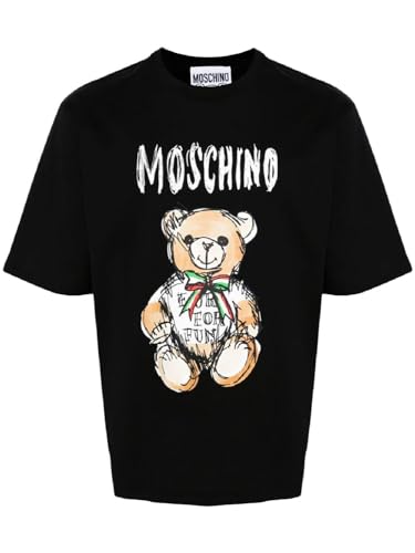 MOSCHINO Camiseta Archive Teddy Negra, Negro , 48