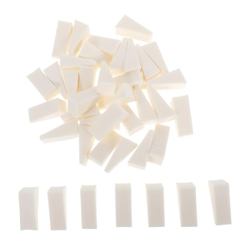 Healeved 40Pcs Mini Triangle Makeup Sponges Cosmetic Applicators for Foundation Blush Eye Shadow Lightweight and Travel Friendly Durable for Professional Results