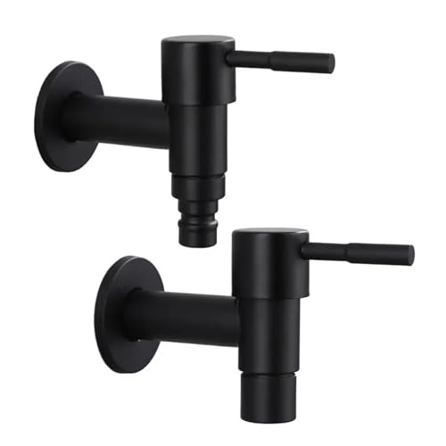 Robinet mural en acier inoxydable noir style-b pour lavabo et extérieur