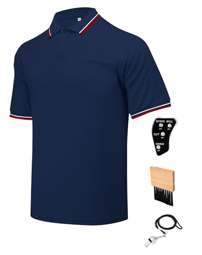 4 Pcs Official Baseball/Softball Umpire Kit Set Including Umpire Shirt