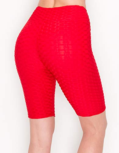 Image of ALWAYS Women's Honeycomb Compression Shorts - High Waist Slimming Butt Lift Textured Workout Shorts