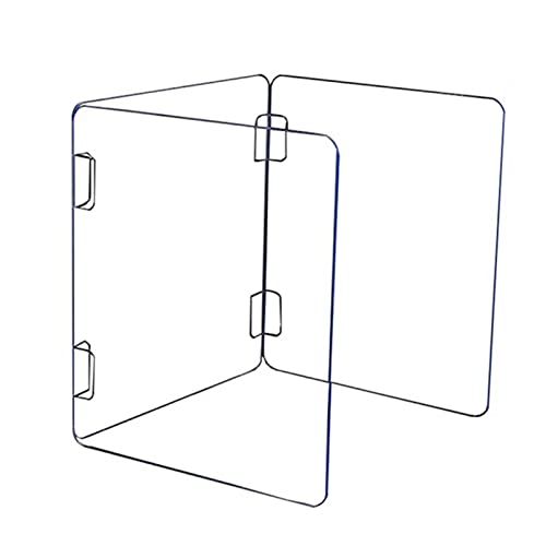 DSWW Protector contra La Tos, Protector De Escritorio Superresistente para Estudiantes, Protector contra Estornudos Envolvente De 3 Lados, Sin Ventana, para Oficina L40*W30*H40cm