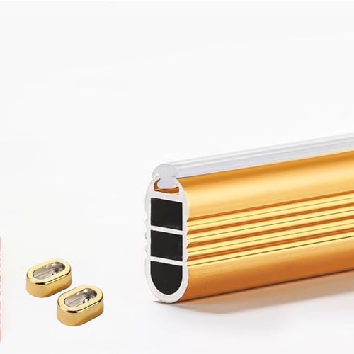 Barra de metal resistente de 2 mm de grosor, ajustable de 80 cm, barra antideslizante para colgar en el armario, perchero negro duradero para soluciones de almacenamiento