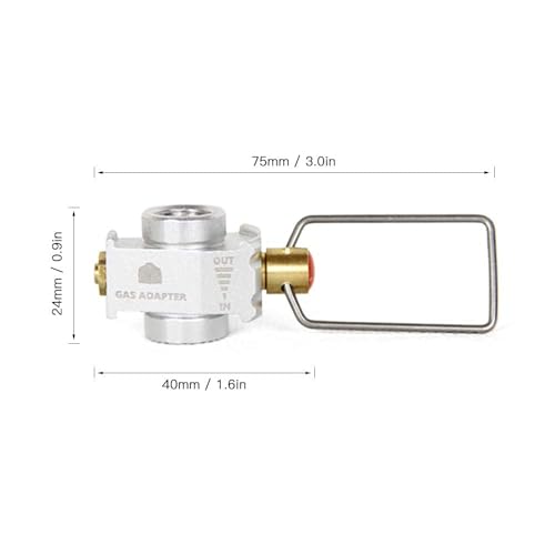 ZPZGOG Gas kanister Nachfülladapter, Butangaskartuschen Konverter Umschalter, Nachfüll Flachtank Umrüstadapter, Campingkocher Adapter, Butan Lindalventil Kanister Umschalter mit Entlüftungsfunktion