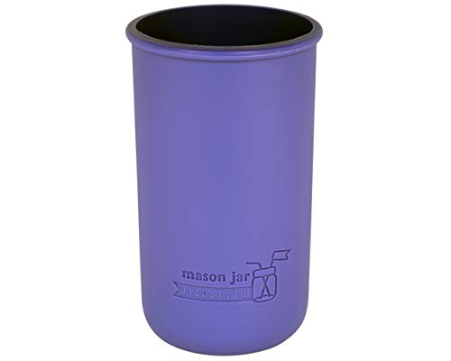 Pint & Half 24oz Silicone Sleeves/Jackets for Protecting Ball Jars by Mason Jar Lifestyle (Ultra Violet, 2)