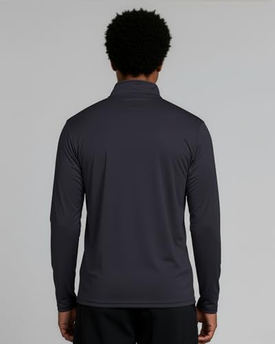 Image of Real Essentials 3 Pack: Men's Dry-Fit Active Quarter Zip Long Sleeve Athletic Performance Pullover (Available in Big & Tall)