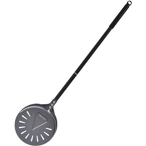 VIKCOLEE Pelle à pizza rectangulaire de 20,3 cm, spatule professionnelle en aluminium anodisé, 78,7 cm au total