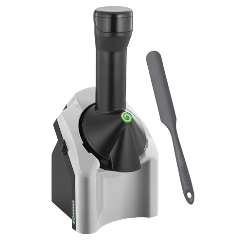 Yonanas Vegan Non-Dairy Frozen Fruit Soft Serve Dessert Maker with Recipe Book in Silver