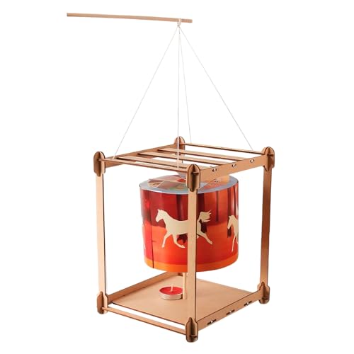 Image of Creative Childrens Science Project Learning Wooden Zoetrope Hands on Assembly Set Physics Experiment Educational Toy Children Zoetrope Set