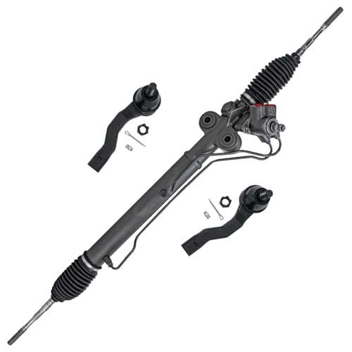 Detroit Axle - Front Rack & Pinion Kit for 2003-2007 Infiniti G35(RWD only with No Rear Active Steering), 2003-2005 Nissan 350Z, Power Steering Rack & Pinion Outer Tie Rod Ends Replacement