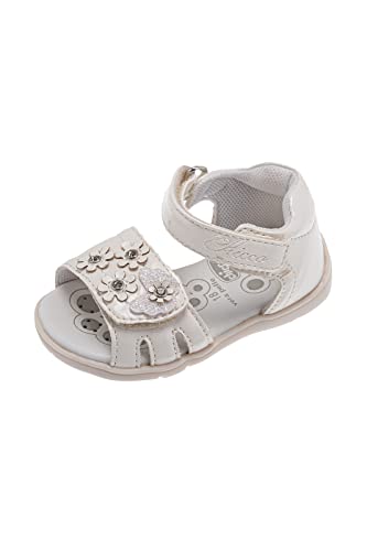 Chicco, Sandales à Double Velcro Blanc, Confortables, Légères, Flexibles et Transpirables, Niñas, Diseñado en Italia