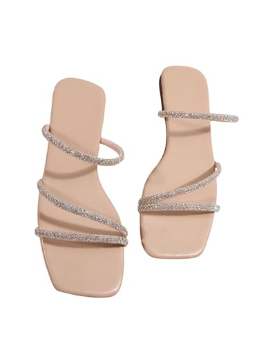 GORGLITTER Sandalen Damen Elegant Flach...