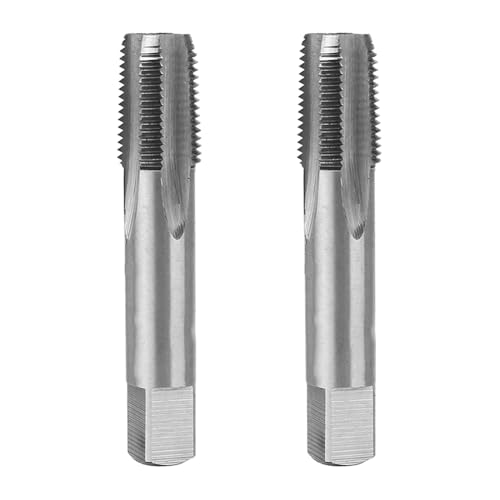 Kigauru 2Pcs NPT Tapered Pipe Thread Tap High Speed Steel 1/8
