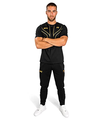 Venum Homme T-shirt Homme Ufc Venum Fight Night 2.0 Replica T Shirt, Noir/Or, L EU