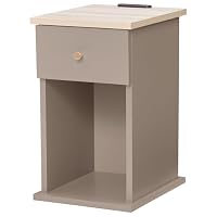 Amazon.co.jp: ぼん家具 サイドテーブル 引き出し コンセント 2口 幅