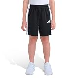 adidas 3-Stripe Mesh Athletic Shorts, Black, Large