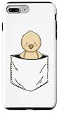 custodia per iphone 7 plus/8 plus pocket animal cute pulcino pollo in una tasca