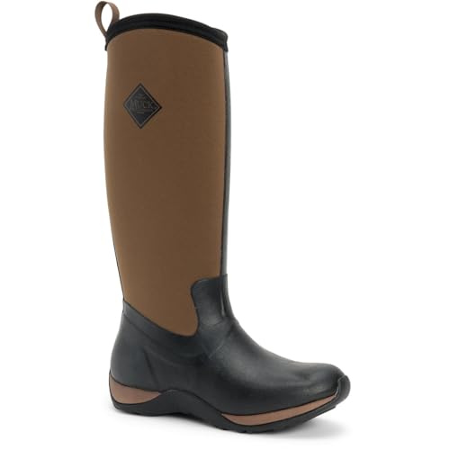 Muck Boots Women's Arctic Adventure, Damen Gummistiefel, Schwarz (Black/tan), 42 EU