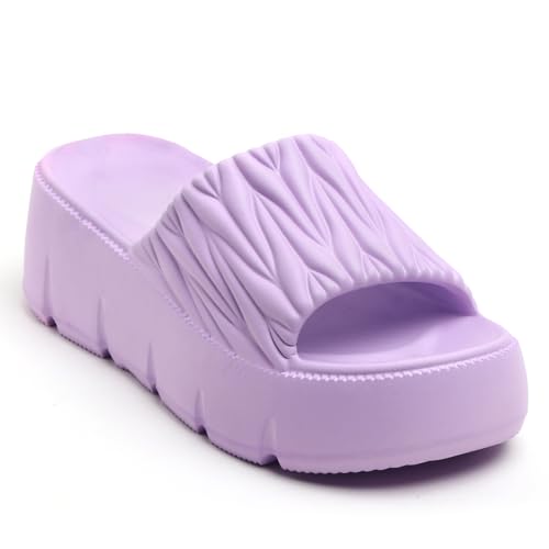 Image of EVA Women Slider | Lightweight Cushioned Slip-On Slides | Anti-Skid, Water-Friendly, Quick-Dry | Indoor /Outdoor Comfort