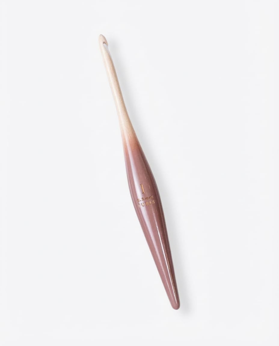 Furls Crochet Uncinetto con manico ergonomico in legno d'acero, 17,8 cm (rosa, I, 5,50 mm)