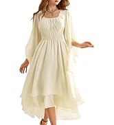 SCARLET DARKNESS Middeleeuwse jurk voor dames, schoudervrij, pofmouwen, party, corsagejurk, donkergroen, 44