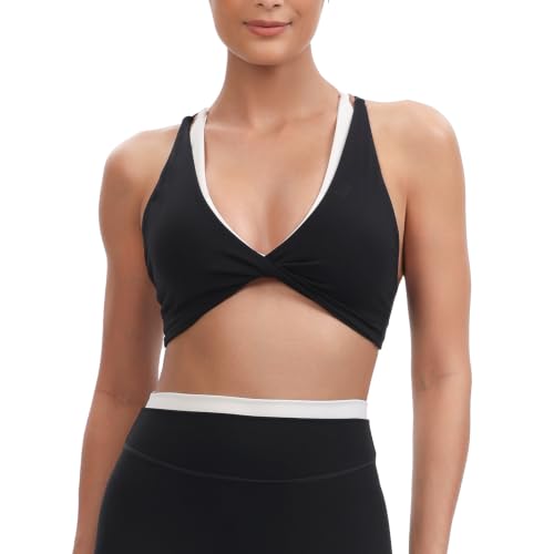 Image of Aoxjox Women's Workout Sports Bras Fitness Metamorph Sienna Twist Bra Yoga Crop Tank