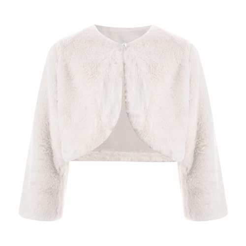 JEYPINMI Flower Girl Dress Coat Princess Cape Outwear Bolero Shrug Party Wedding Cardigan Tops